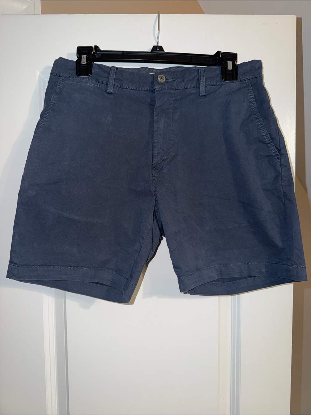 Men's Flat Front Navy Chino Shorts